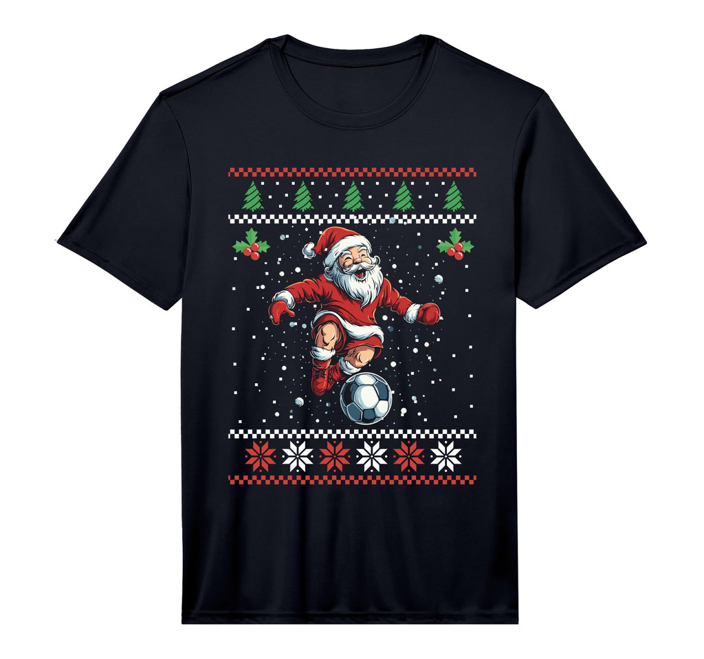 Mens Santa Plays Soccer Ugly T-Shirt - Streetwear Style Men Women