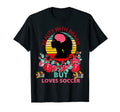 Beauty Brains But Loves Soccer T-Shirt - Aesthetic Graphic Men Women