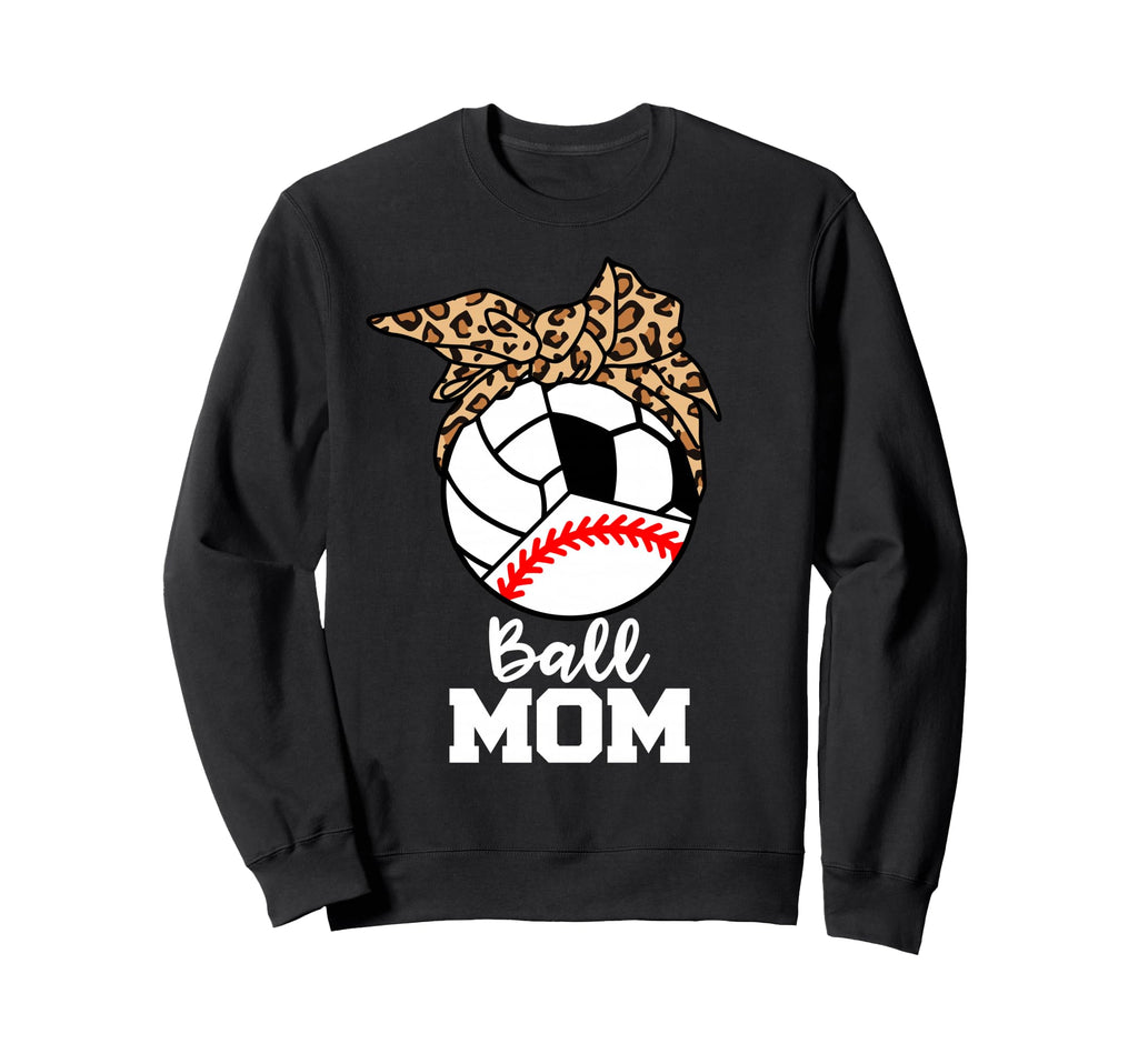 Ball Mom Funny Baseball Sweatshirt - Aesthetic Graphic for Adults