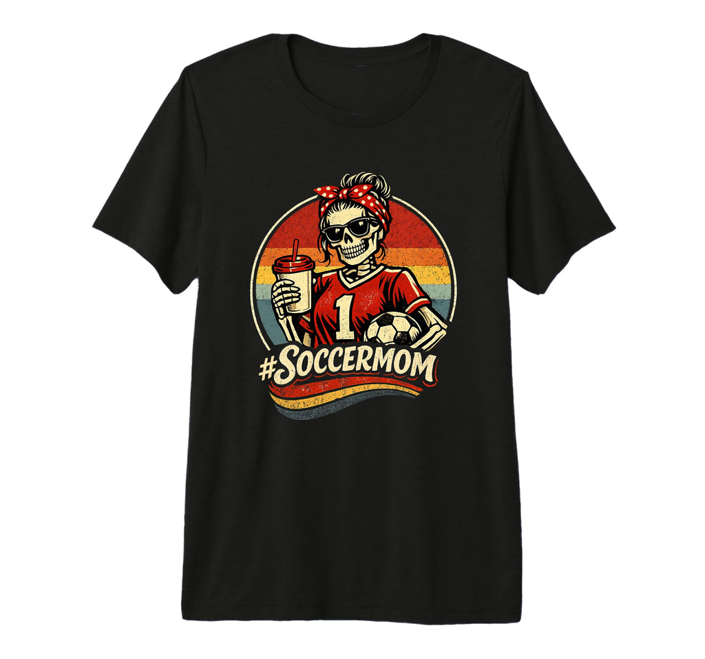 Womens Soccer Mom Soccer Mama Tri T-Shirt - Streetwear Style Men Women