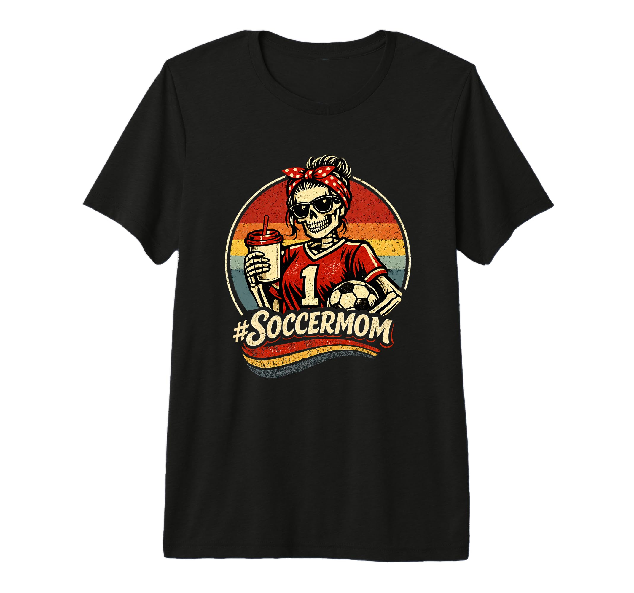 Womens Soccer Mom Soccer Mama Tri T-Shirt - Streetwear Style Men Women