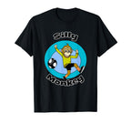 Silly Monkey Loves Soccer T-Shirt - Minimalist Print Unisex