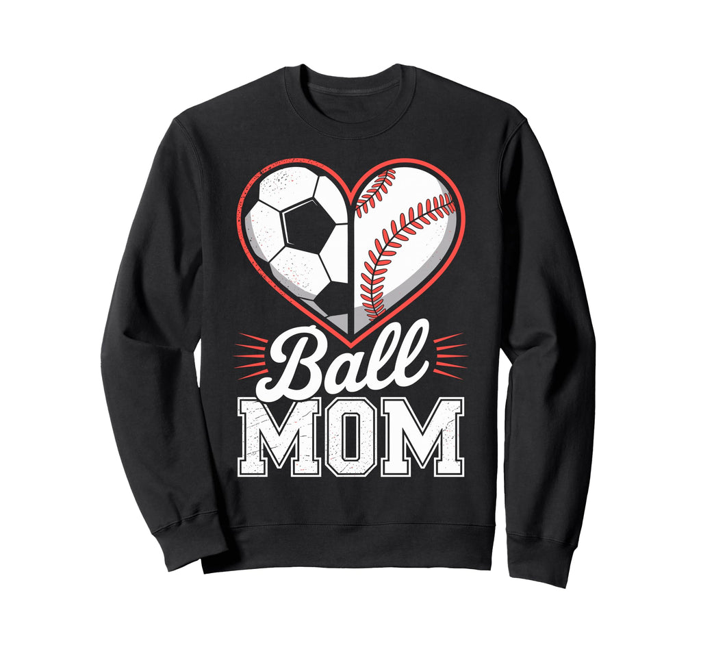Soccer Baseball Ball Mom Soccer Sweatshirt - Custom Art Print for Adults