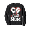 Soccer Baseball Ball Mom Soccer Sweatshirt - Custom Art Print for Adults