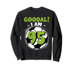 95 Year Old Birthday Soccer Sweatshirt - Streetwear Style for Adults