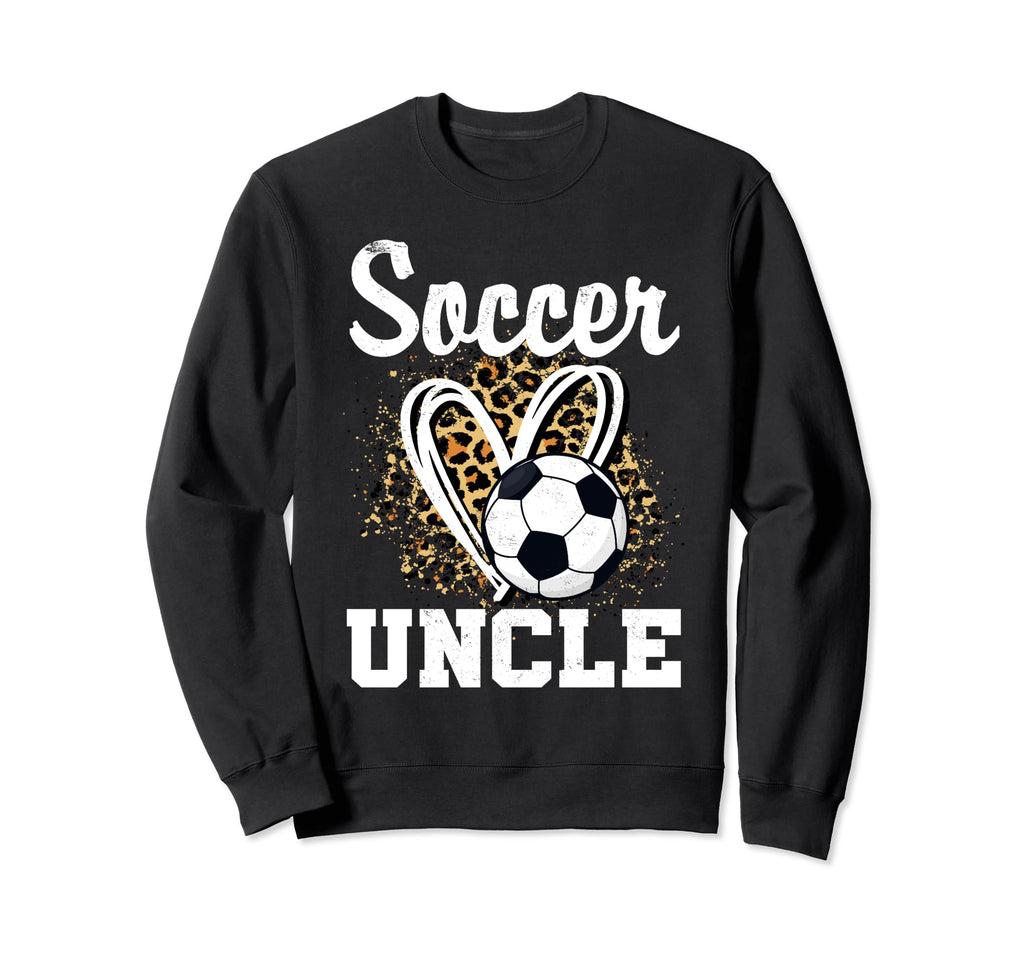 Soccer Uncle Leopard Heart Matching Sweatshirt - Custom Art Print Unisex