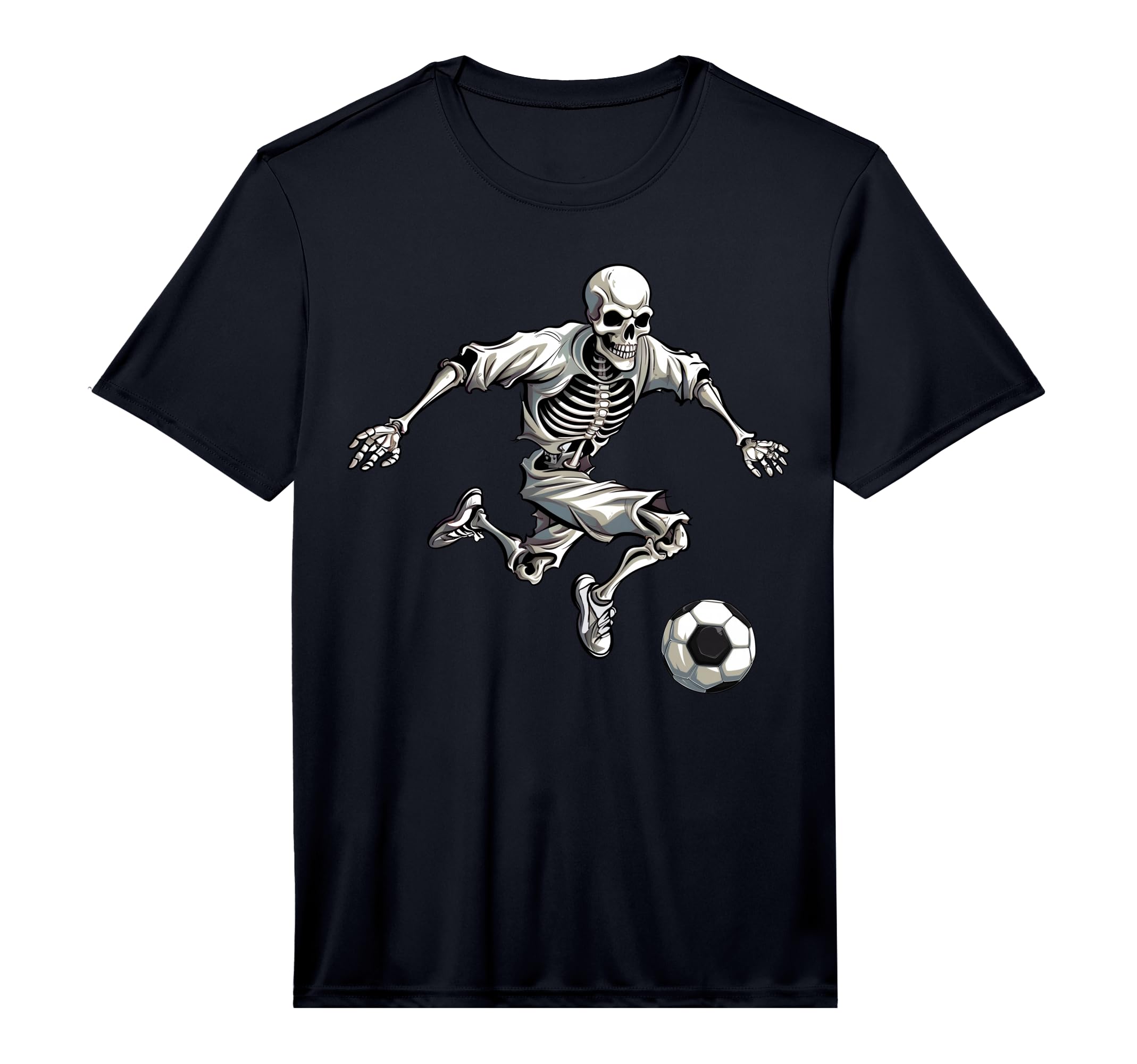Soccer Skeleton Playing Soccer T-Shirt - Casual Everyday Wear Unisex