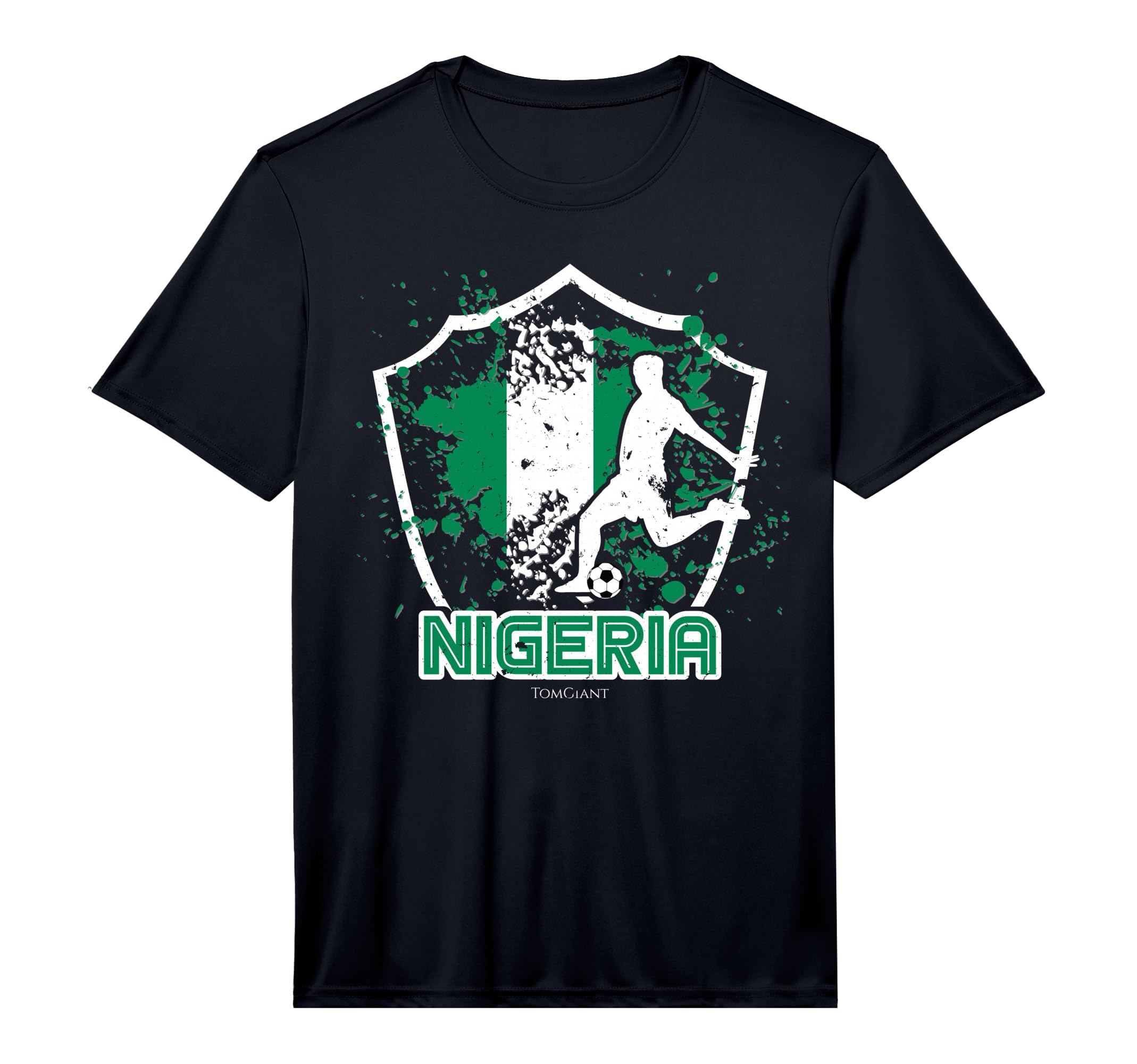 Mens Soccer Football Nigeria Nigerian T-Shirt - Graphic Print for Adults