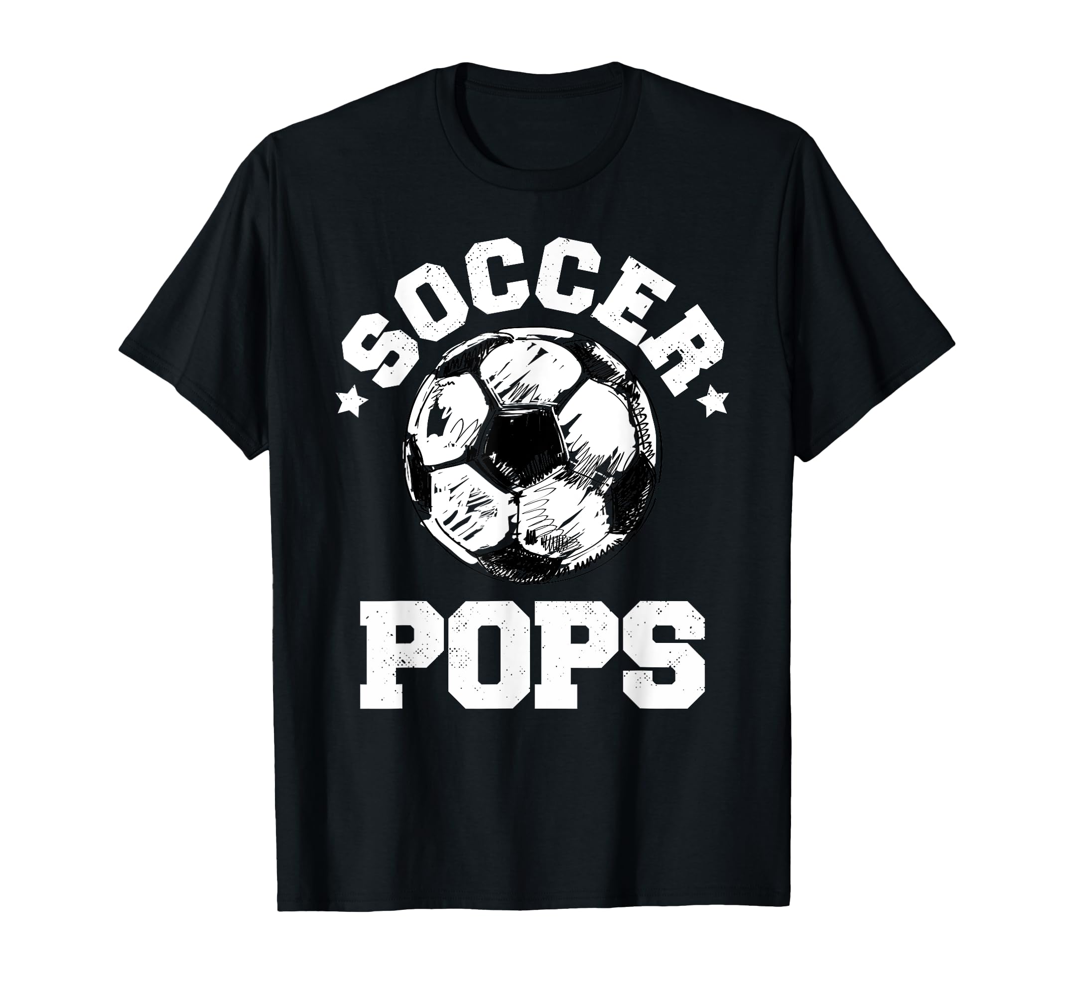 Soccer Pops Soccer Ball Distressed T-Shirt - Fun Novelty Design Men Women