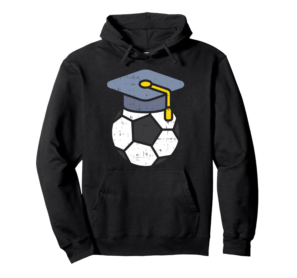 Soccer Graduation Hat Football Graduate Gift Hoodie - Graphic Print Unisex