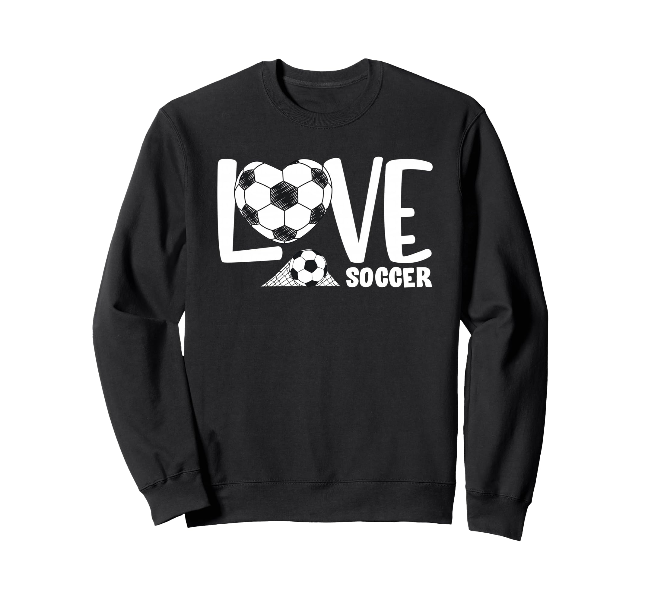 Love Soccer Player Ball And Sweatshirt - Casual Everyday Wear for Adults