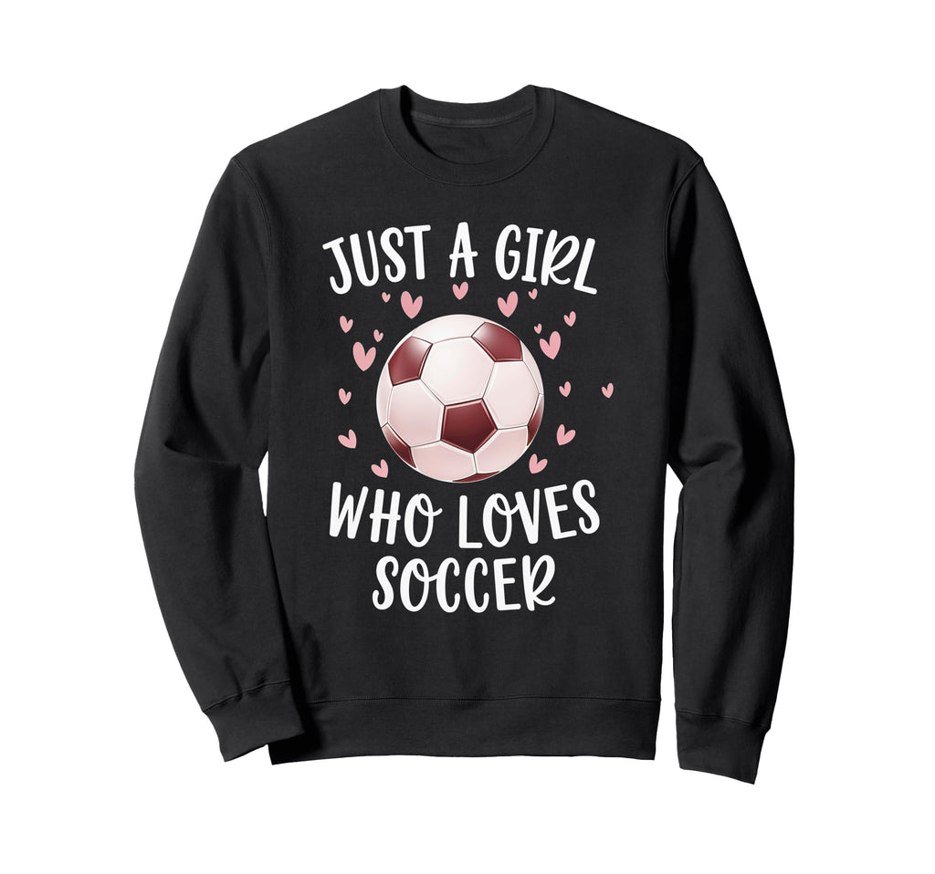 Just Who Loves Soccer Soccer Soccer Sweatshirt - Trendy Graphic Unisex
