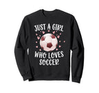 Just Who Loves Soccer Soccer Soccer Sweatshirt - Trendy Graphic Unisex