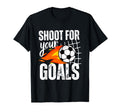 Shoot Your Goals Soccer Distressed T-Shirt - Aesthetic Graphic for Adults