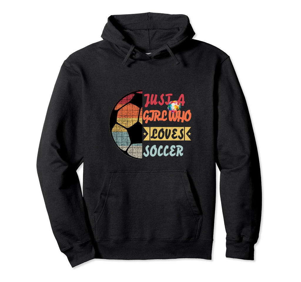 Just Who Loves Soccer Colorful Futbol Hoodie - Aesthetic Graphic Unisex