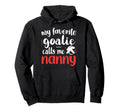 Proud Ice Hockey Goalie Nanny Hockey Hoodie - Fun Novelty Design Unisex