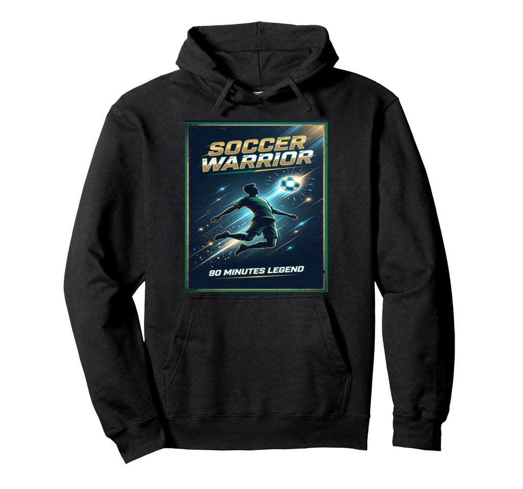 Football Warrior Soccer 90 Minutes Hoodie - Casual Everyday Wear Unisex
