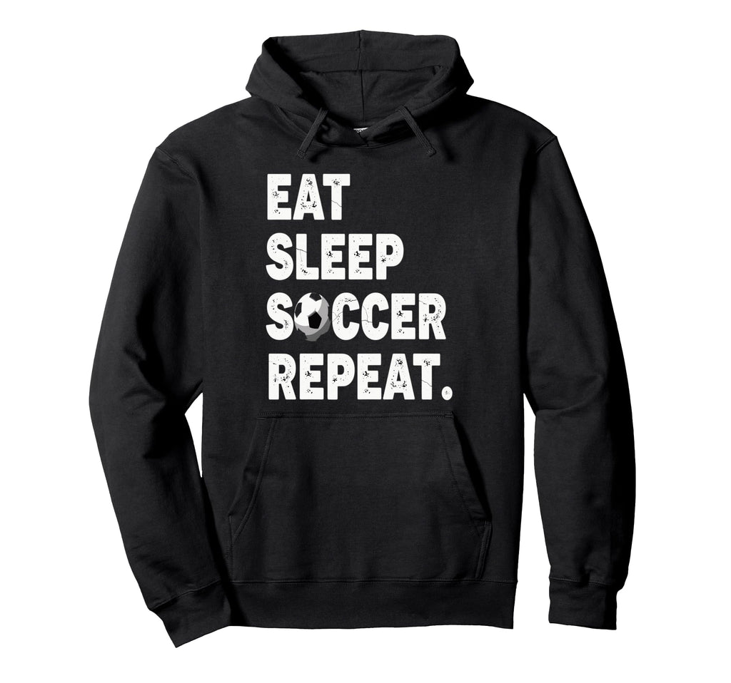 Eat Sleep Soccer Repeat Football Hoodie - Aesthetic Graphic Men Women