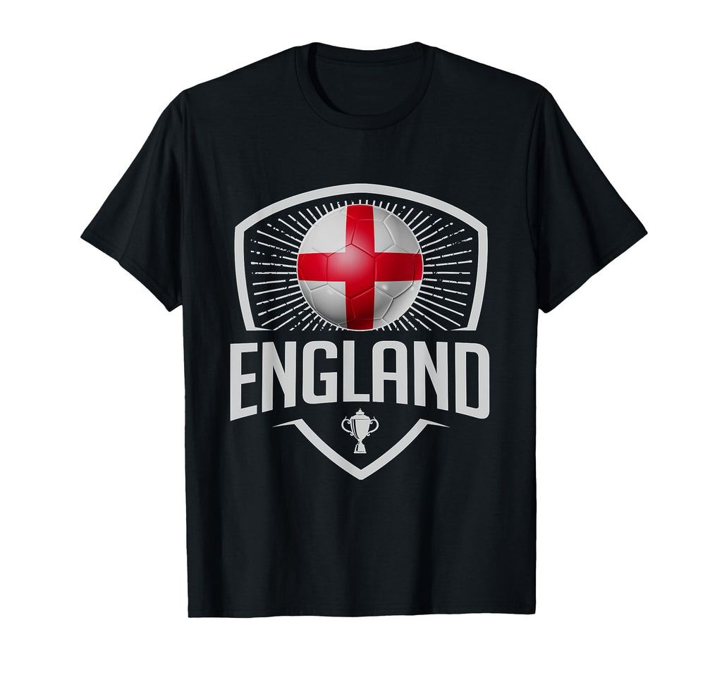 England Soccer Support Team Football T-Shirt - Graphic Print for Adults