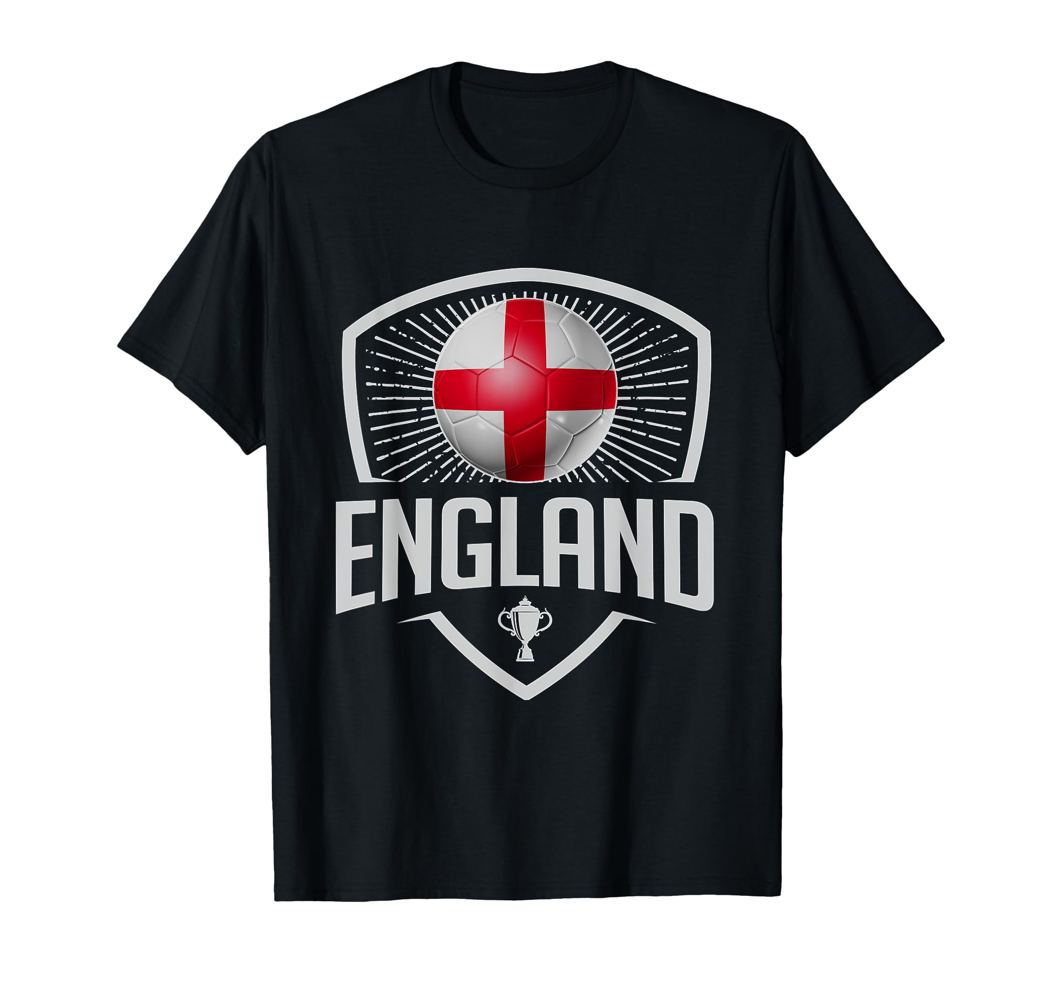 England Soccer Support Team Football T-Shirt - Graphic Print for Adults