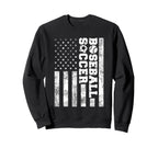 American Distressed Flag Funny Sweatshirt - Novelty Apparel for Adults