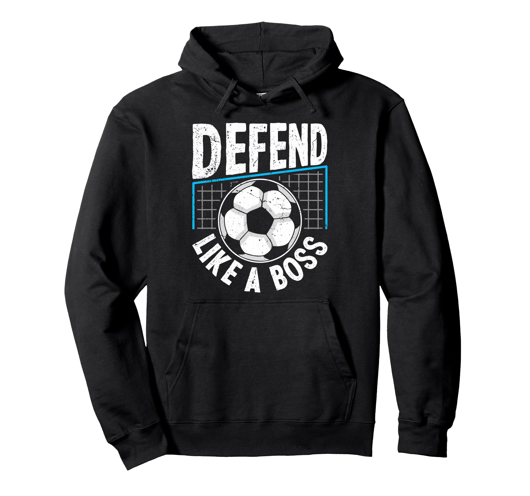Soccer Defend Like Boss Goalkeeper Hoodie - Graphic Print for Adults