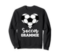 Soccer Grammie Funny Soccer Heart Sweatshirt - Custom Art Print for Adults