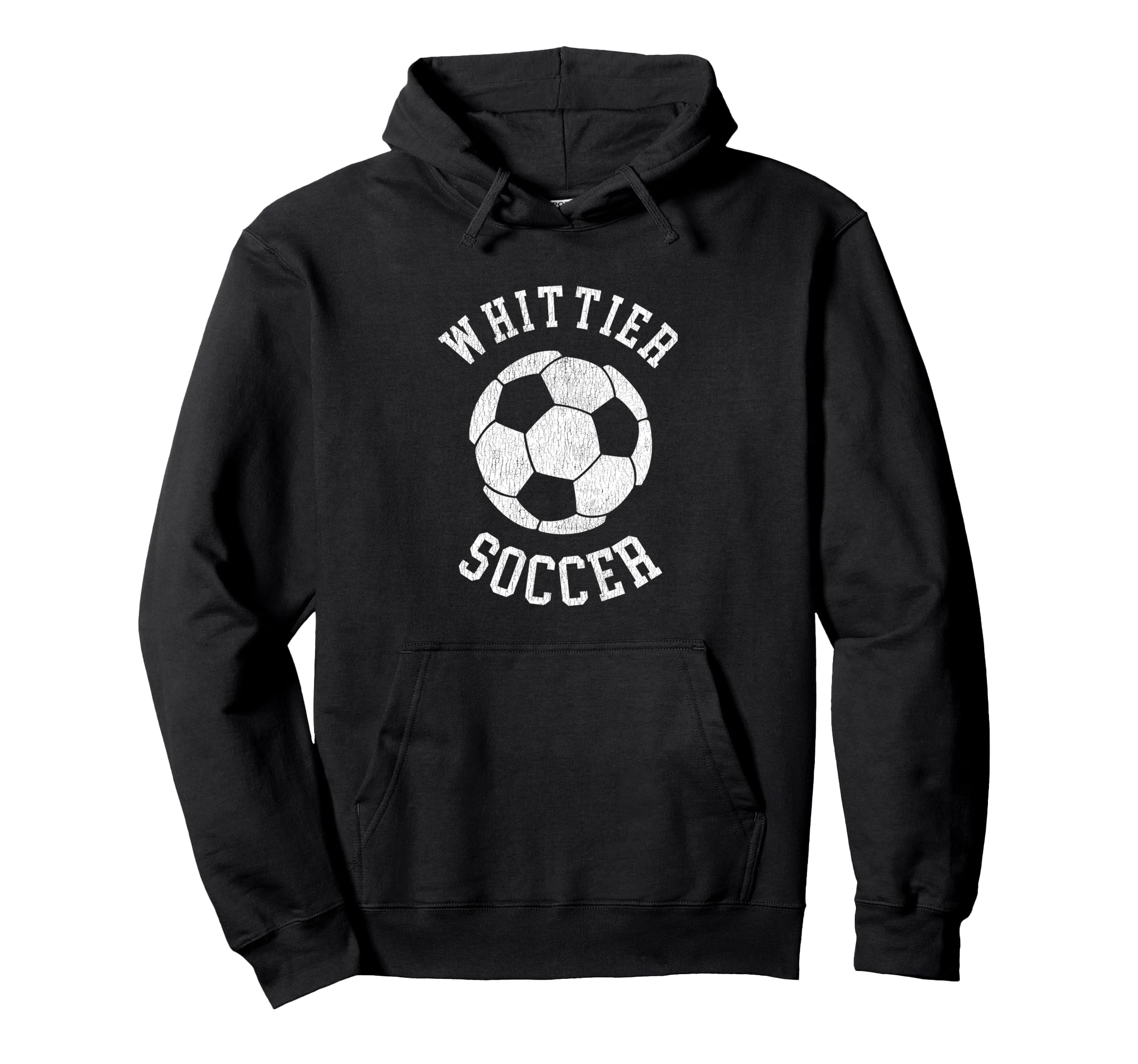Whittier Soccer Distressed 90S Hoodie - Minimalist Print Men Women