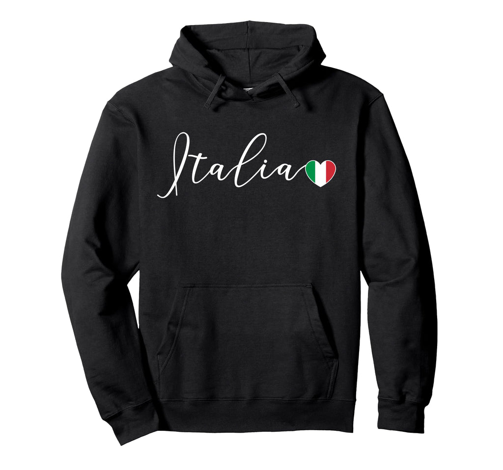 Italia Simple Love Italian Flag Heart Italy Hoodie - Graphic Print Unisex
