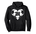 Soccer Number 21 Jersey Funny Soccer Hoodie - Streetwear Style Men Women