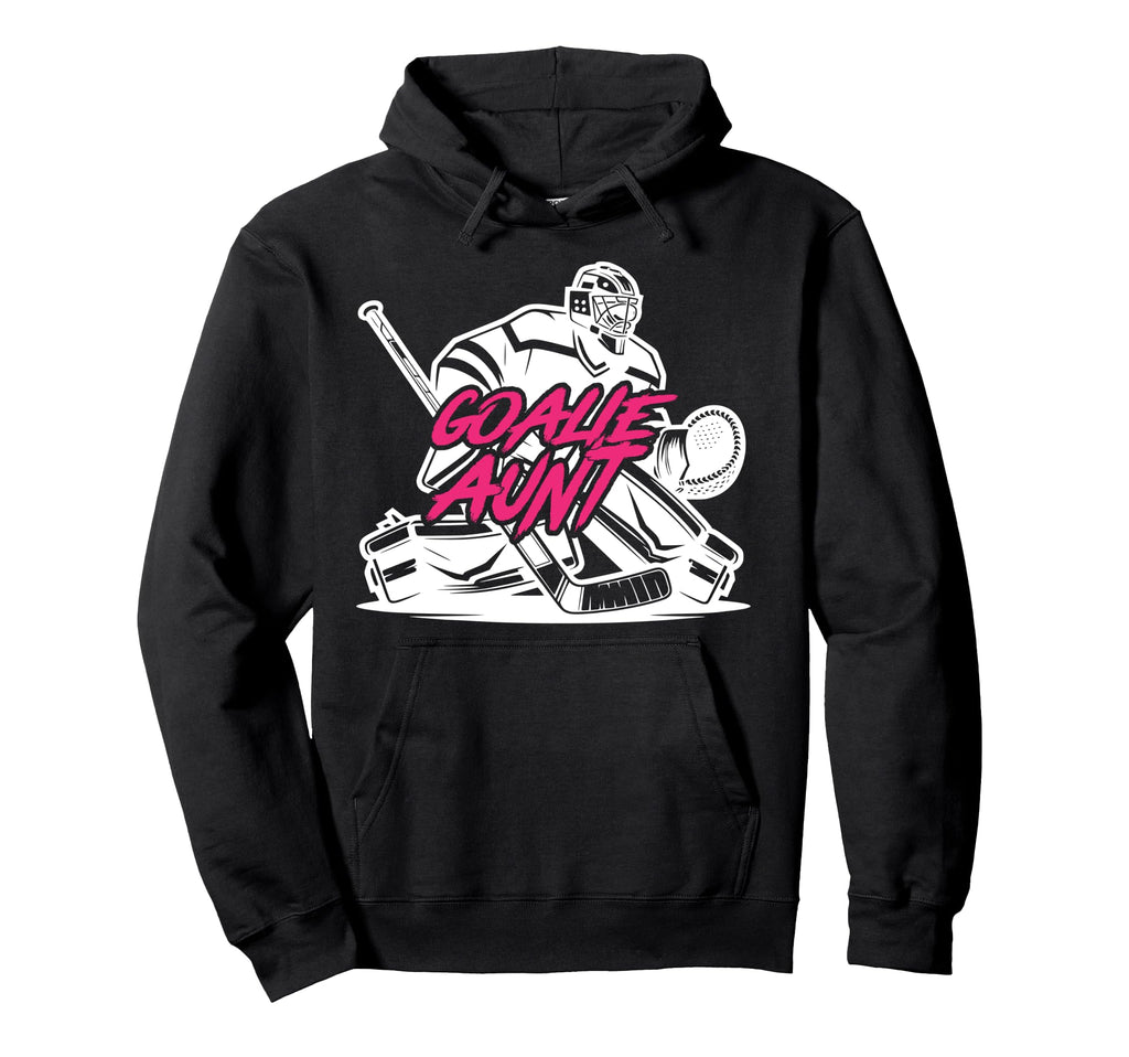 Ice Hockey Goalie Aunt Hockey Keeper Hoodie - Minimalist Print Unisex