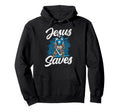 Ice Hockey Goalie Goalkeeper Jesus Hoodie - Streetwear Style for Adults