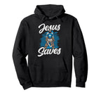Ice Hockey Goalie Goalkeeper Jesus Hoodie - Streetwear Style for Adults