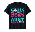 Gender Reveal Goals Or Bows Aunt T-Shirt - Fun Novelty Design Men Women