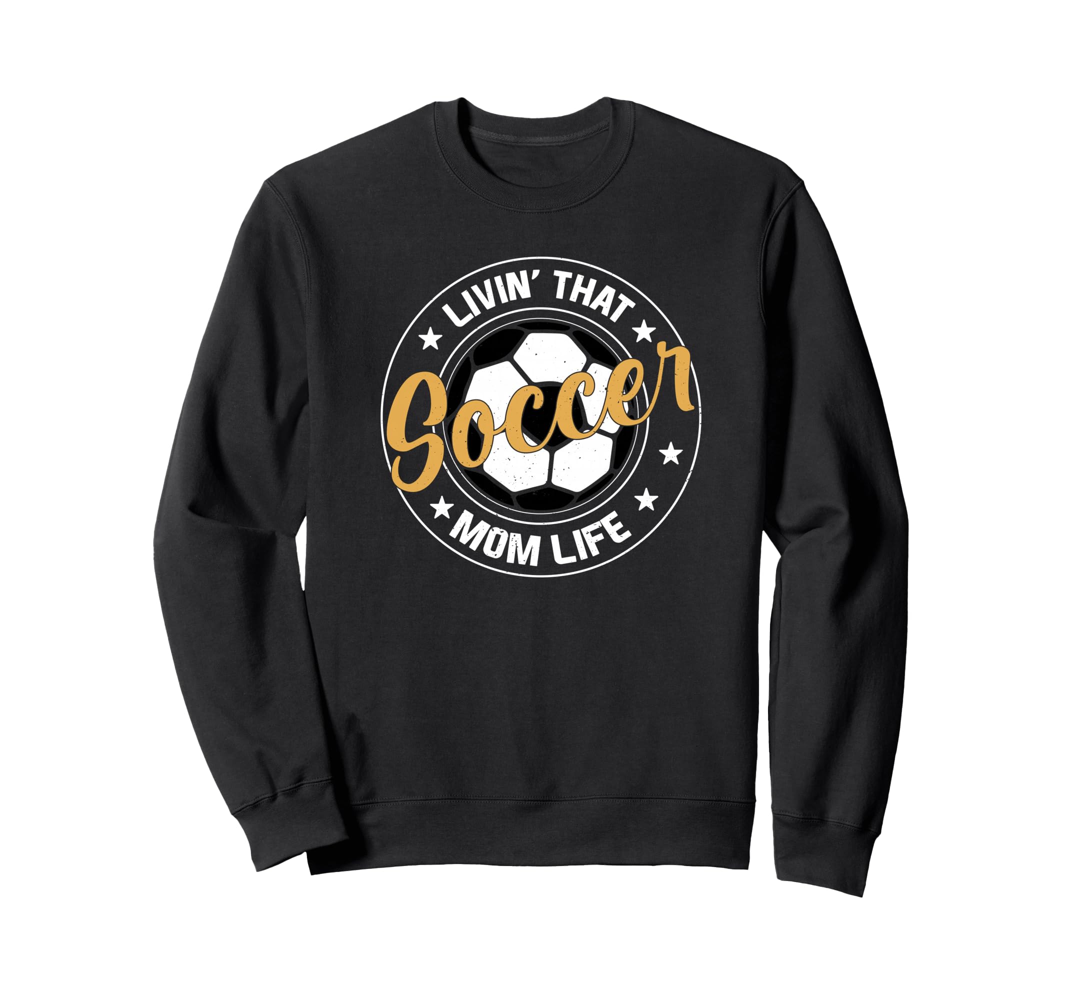 Soccer Player Livin That Soccer Sweatshirt - Minimalist Print for Adults