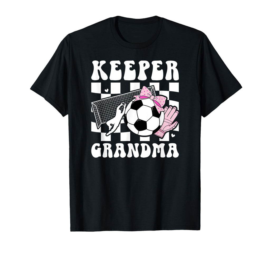 Groovy Soccer Keeper Grandma Soccer T-Shirt - Minimalist Print Men Women