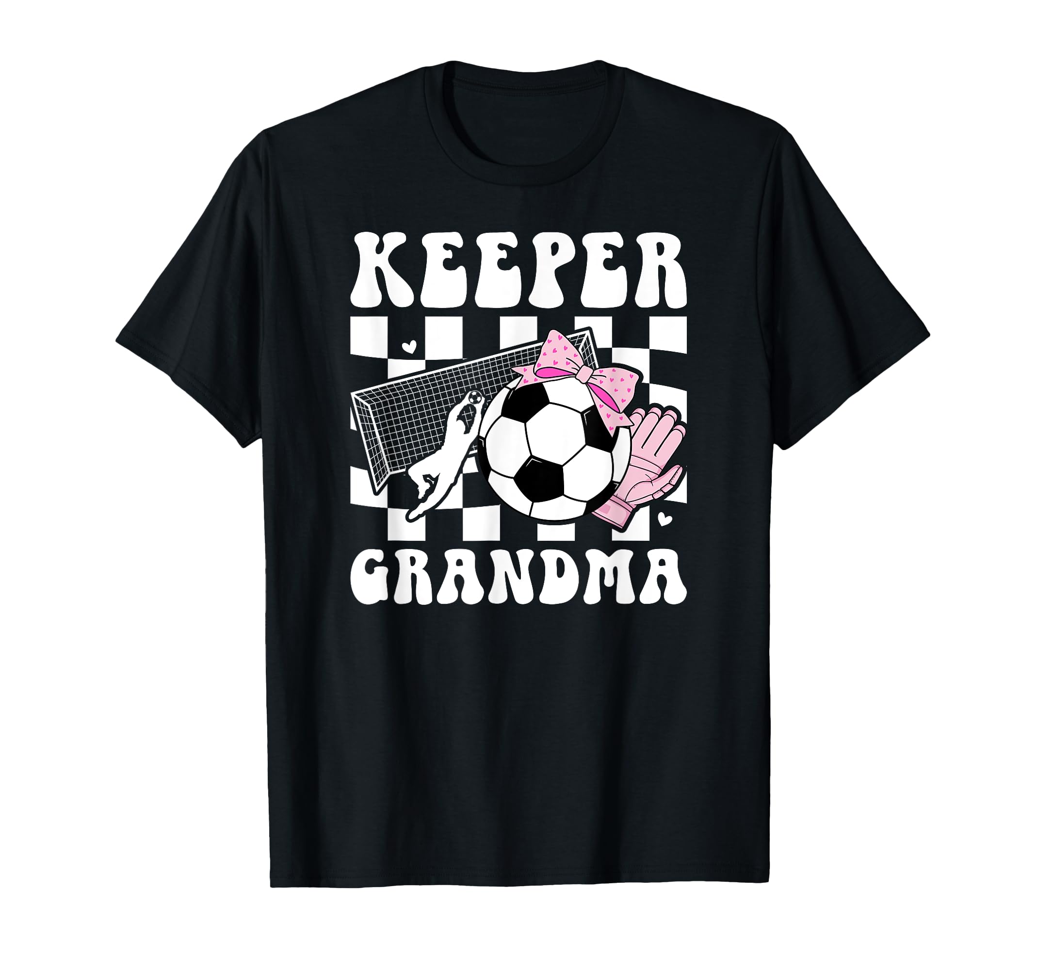 Groovy Soccer Keeper Grandma Soccer T-Shirt - Minimalist Print Men Women