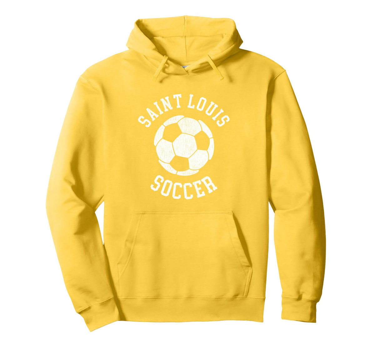 Saint Louis Soccer Distressed 90S Hoodie - Novelty Apparel for Adults