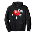 Valentines Day Heart Soccer Lover Hoodie - Graphic Print for Adults
