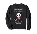 Panda Bear Soccer Panda Bear Soccer Sweatshirt - Graphic Print Unisex