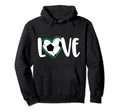 Soccer Love Heart Soccer Ball Soccer Hoodie - Novelty Apparel for Adults