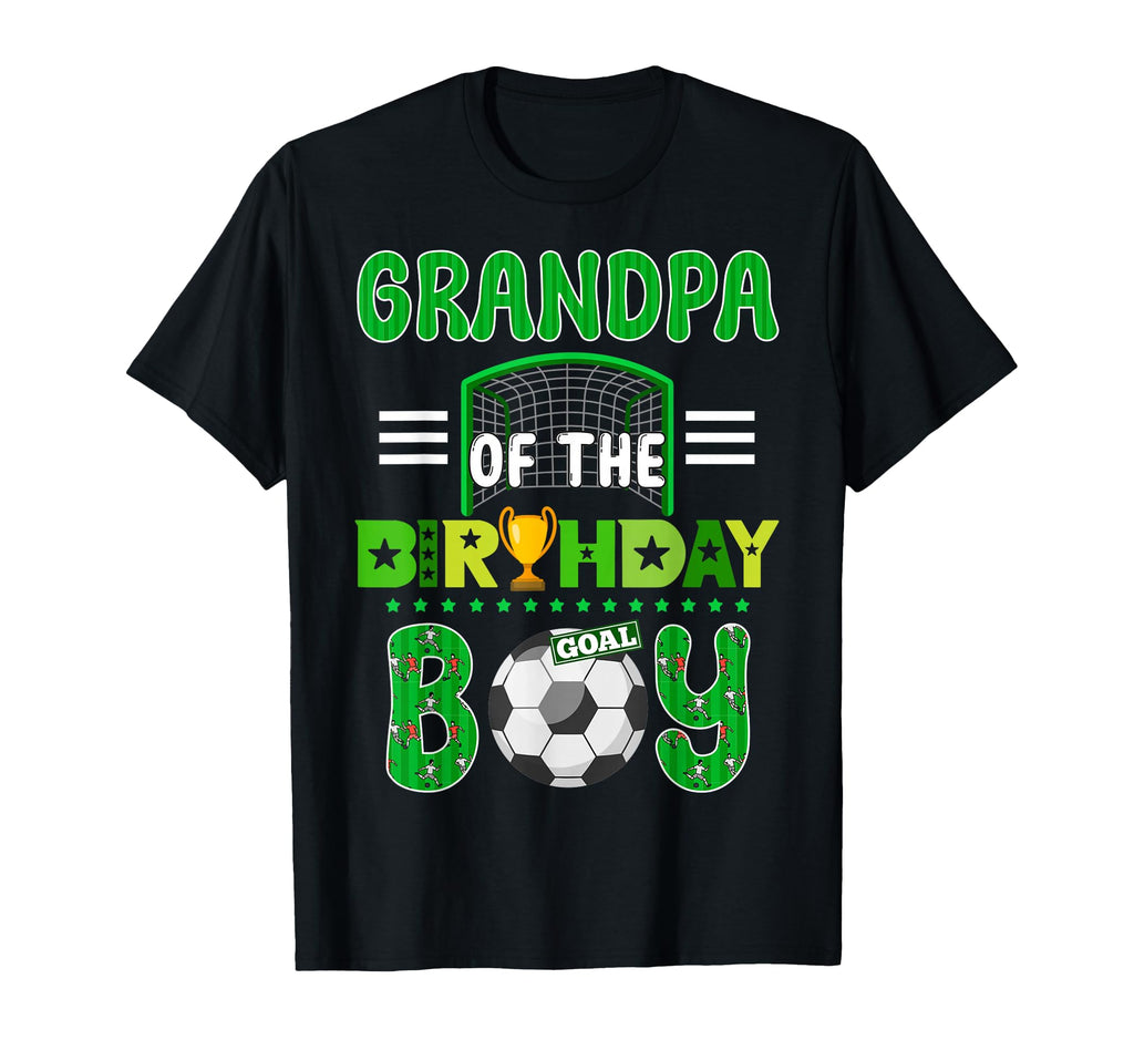 Grandpa Birthday Soccer Goal Family T-Shirt - Aesthetic Graphic Men Women