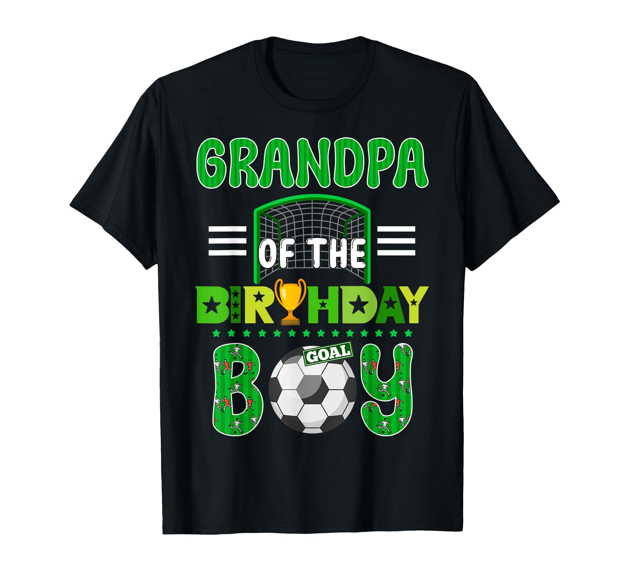 Grandpa Birthday Soccer Goal Family T-Shirt - Aesthetic Graphic Men Women