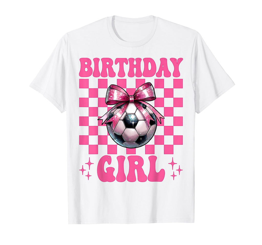 Birthday Soccer Soccer Mom Mama Coquette Bow T-Shirt - Graphic Print Unisex