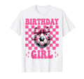 Birthday Soccer Soccer Mom Mama Coquette Bow T-Shirt - Graphic Print Unisex