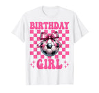 Birthday Soccer Soccer Mom Mama Coquette Bow T-Shirt - Graphic Print Unisex