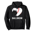 Soccer Baseball T Ball Ball Mom Hoodie - Minimalist Print Unisex