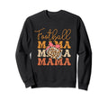 Football Mama Leopard Soccer Mom Sweatshirt - Graphic Print for Adults