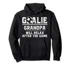 Funny Soccer Goalie Grandpa Soccer Hoodie - Graphic Print for Adults
