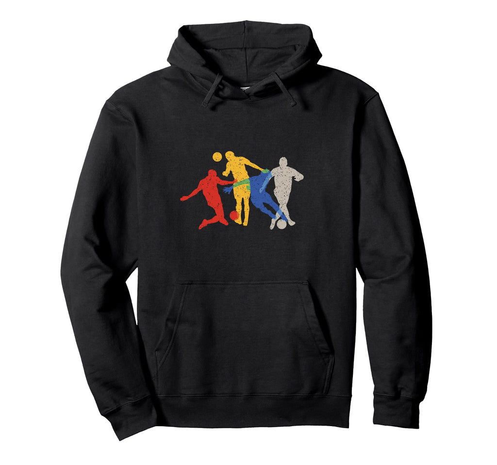 Soccer Players Silhouettes Soccer Hoodie - Novelty Apparel Unisex